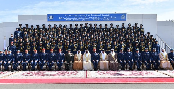 Mohammed bin Rashid attends graduation ceremony of air cadet and cadet pilot officers at Khalifa Bin Zayed Air College