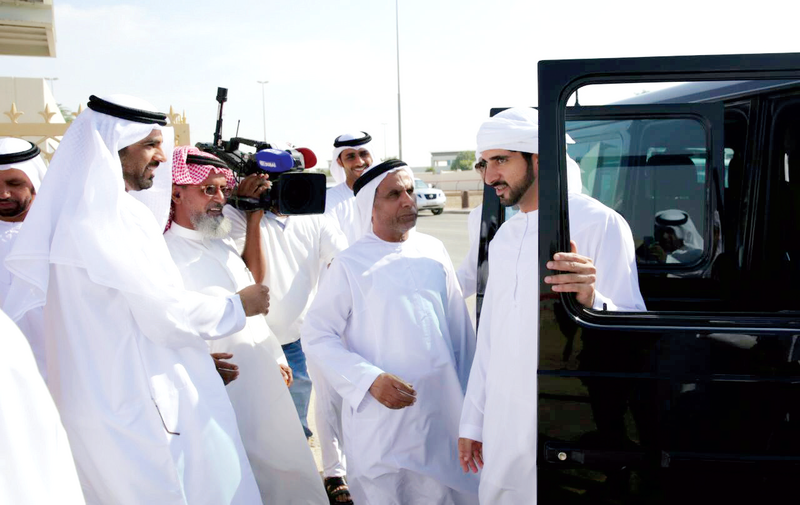 Hamdan bin Mohammed attends Qualifying Camel Races at Al Marmoum