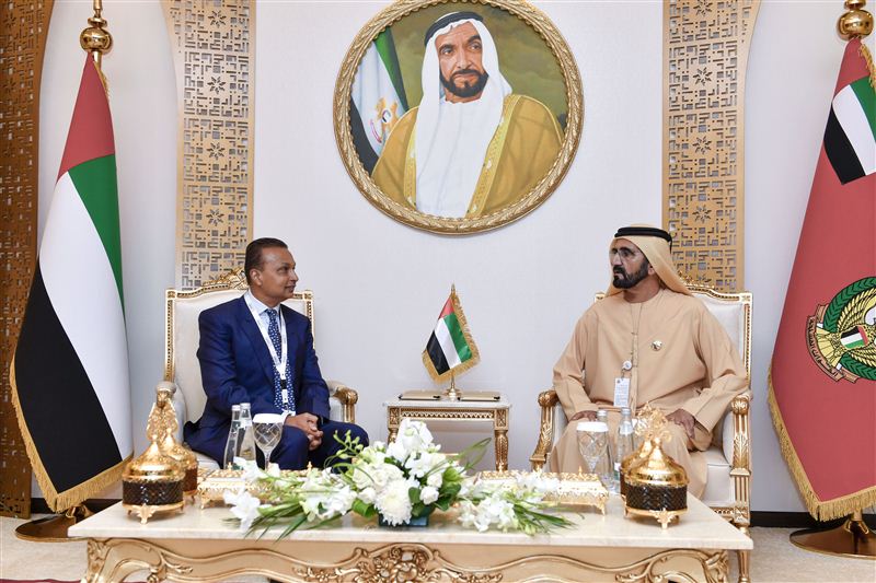 Mohammed bin Rashid receives India's Reliance CEO