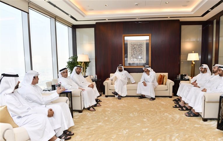 Mohammed bin Rashid receives Chairman and Committee Members of Shabab Al Ahli Dubai Club