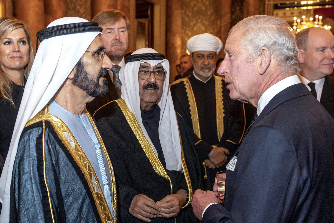 Mohammed bin Rashid meets King Charles III at Buckingham Palace in London