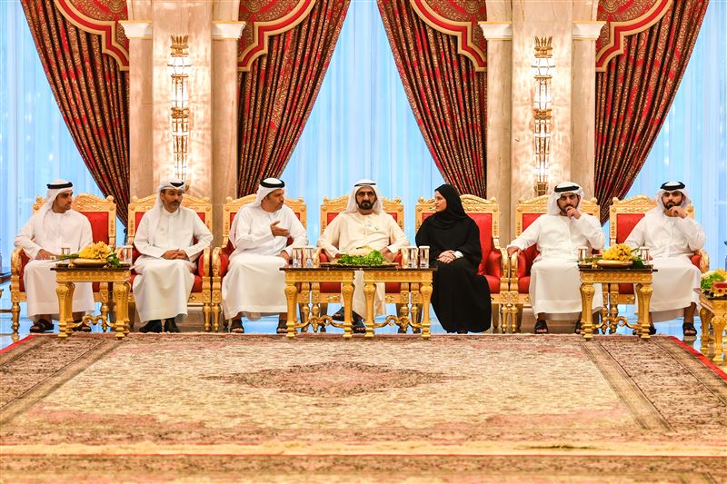 Mohammed bin Rashid receives the Emirates Scholars Council and members of the Mohammed bin Rashid Academy for Scholars
