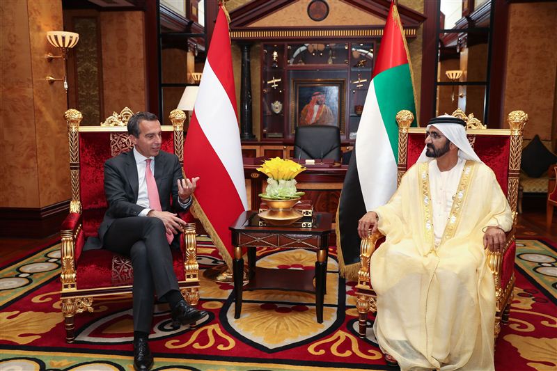 Mohammed bin Rashid receives Austrian Chancellor