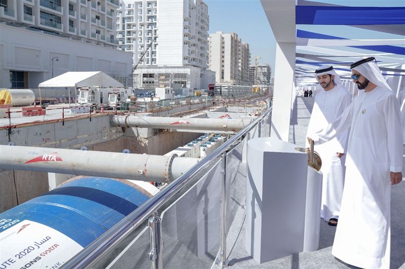 Mohammed bin Rashid launches drilling of Route 2020 Tunnel 