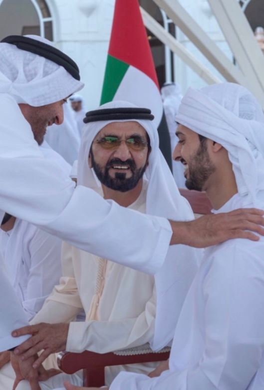 Mohammed bin Rashid and Mohammed bin Zayed congratulate Zayed bin Hamdan on safe return