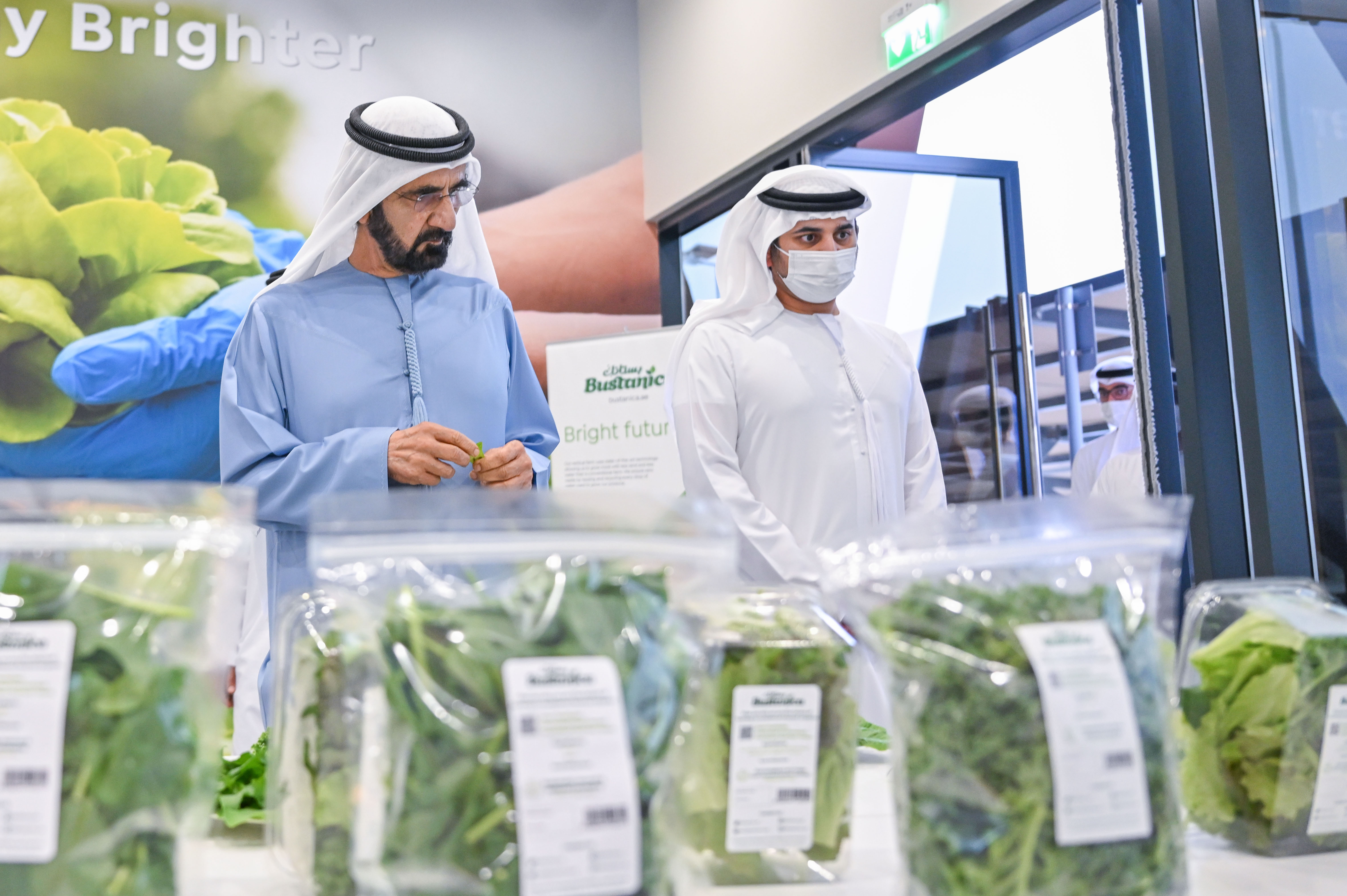 Mohammed bin Rashid tours world’s largest vertical hydroponic farm in Dubai