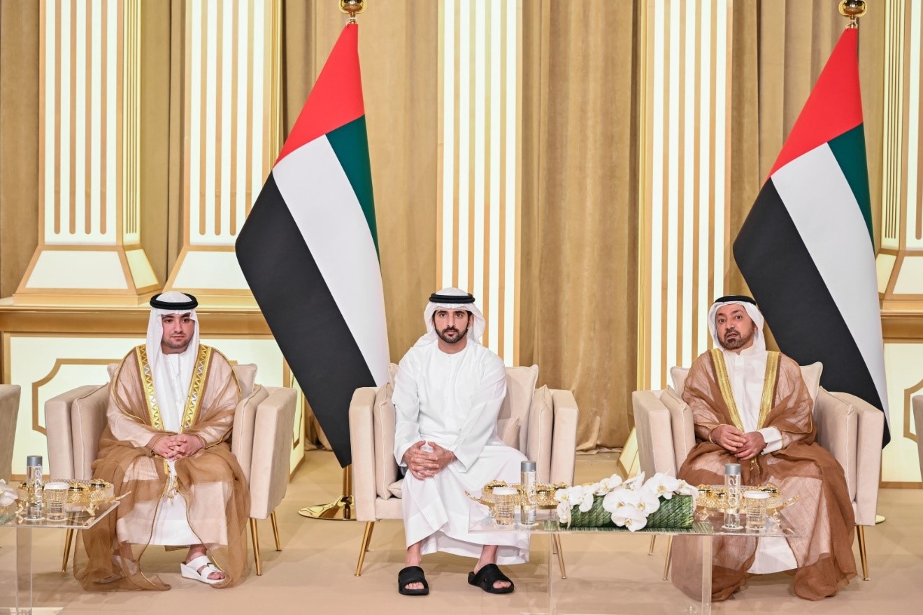 Hamdan bin Mohammed attends the wedding of Maktoum bin Saeed bin Thani Al Maktoum