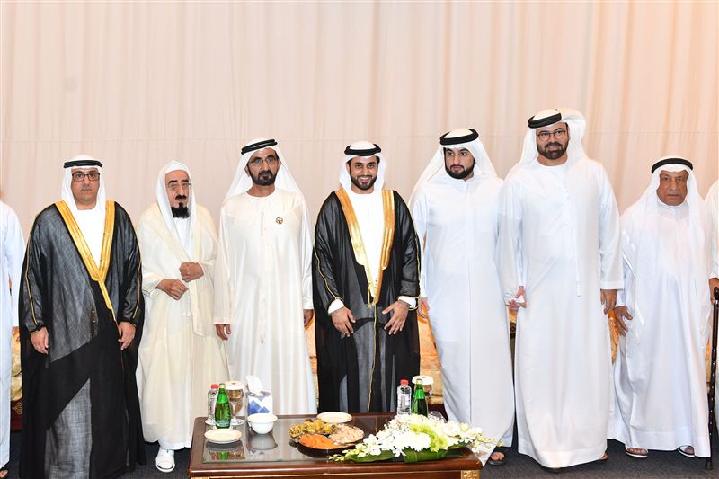 Mohammed bin Rashid attends the wedding reception of the son of  Mohammed Sultan Al-Ulama