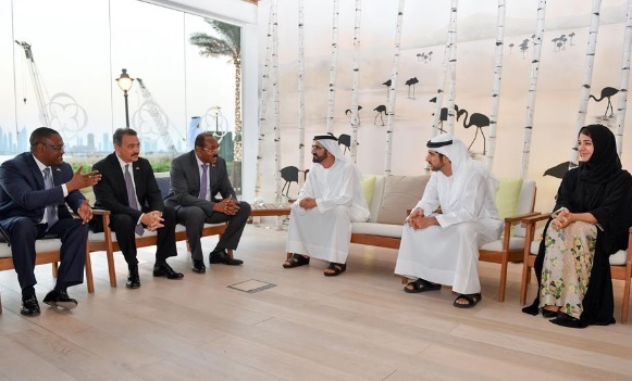 Mohammed bin Rashid recieves Prime Minister of Antigua and Barbuda 