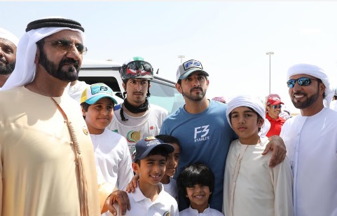 Mohammed bin Rashid attends Dubai Crown Prince Endurance Cup Race in Seih Al Salam, Dubai