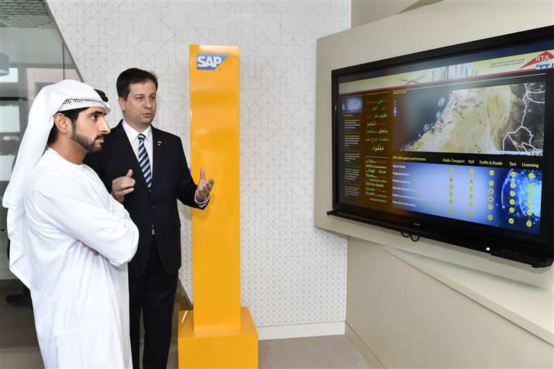 Hamdan bin Mohammed visits SAP new headquarters in Dubai Internet City
