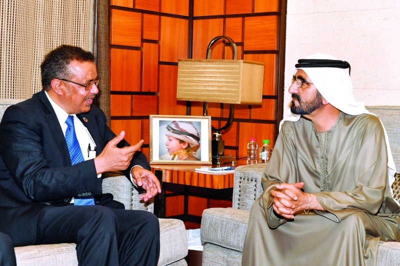 Mohammed bin Rashid receives WHO Director General