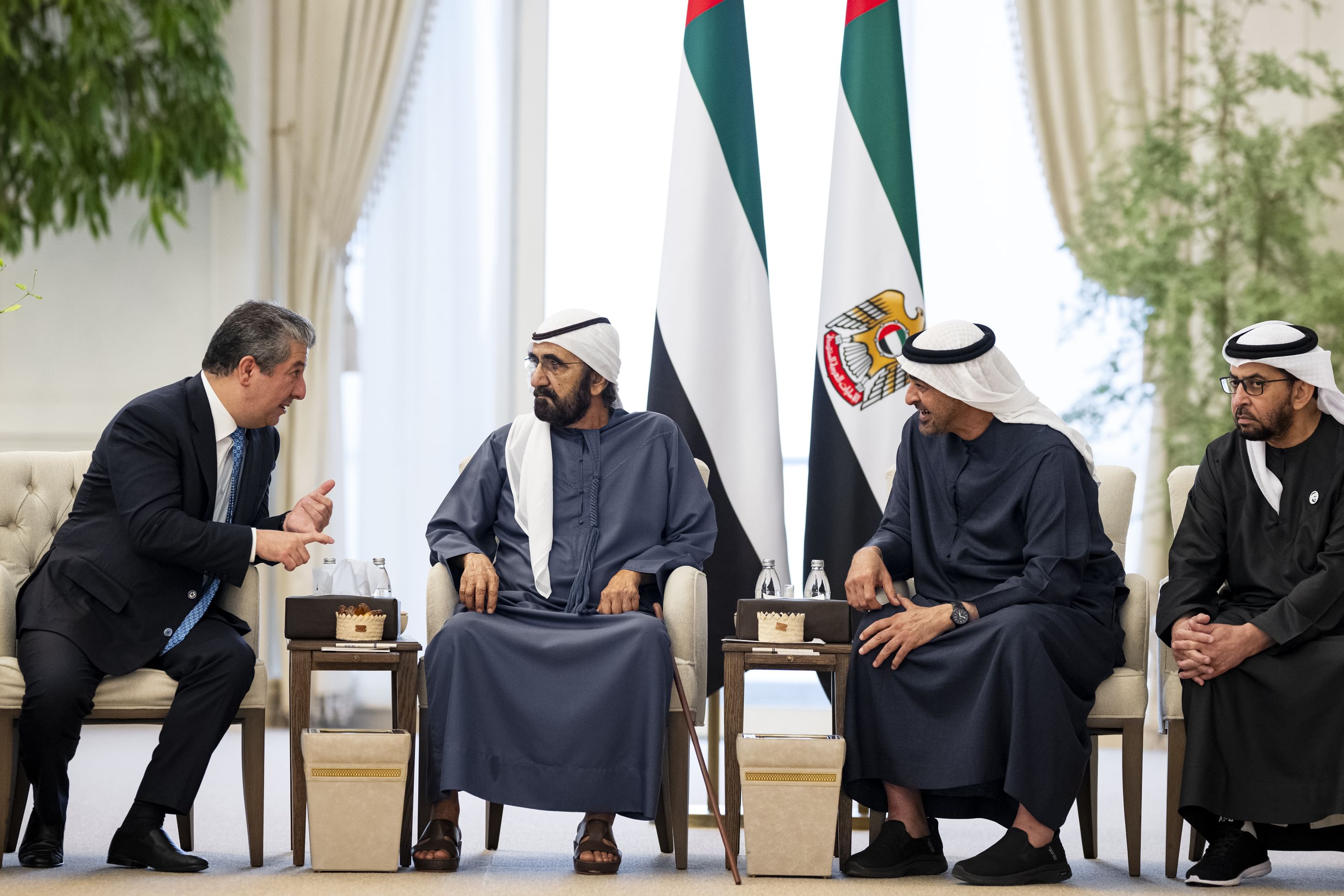 UAE President receives Prime Minister of Kurdistan Region of Iraq in presence of Mohammed bin Rashid