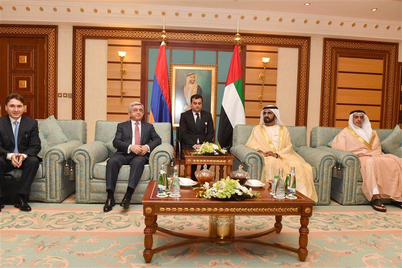 Mohammed bin Rashid and Armenian President consider bilateral relations and regional conditions