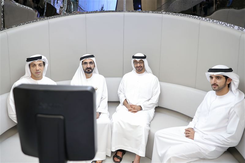 Mohammed bin Rashid and Mohammed bin Zayed visit Government Accelerators and Service 1 Centre