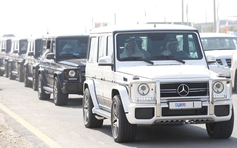 Mohammed bin Rashid attends the last day of Al Marmoum Camel Race Festival