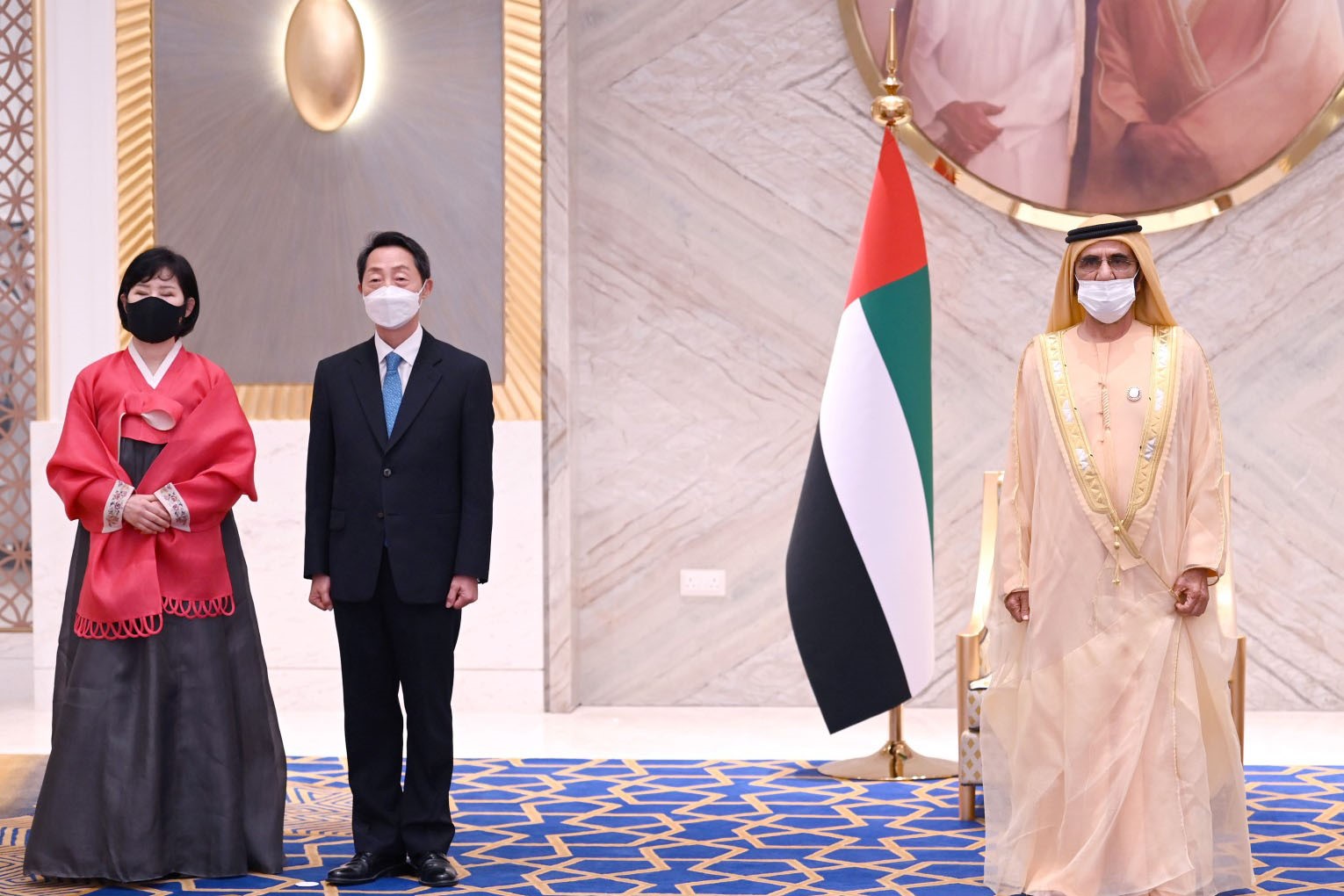 Mohammed bin Rashid receives credentials of new South Korean ambassador