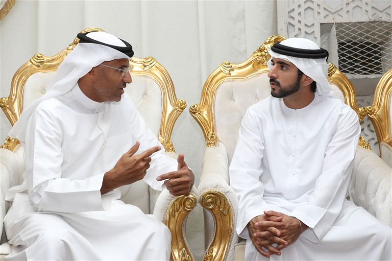 Hamdan bin Mohammed offers condolences to Al Adab family