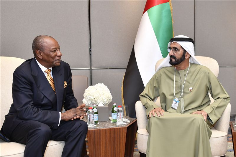 Mohammed bin Rashid receives Guinea's President