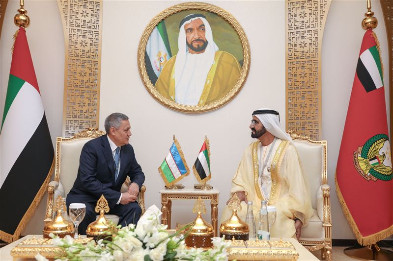 Mohammed bin Rashid receives Uzbekistan's Deputy Prime Minister on sidelines of IDEX 