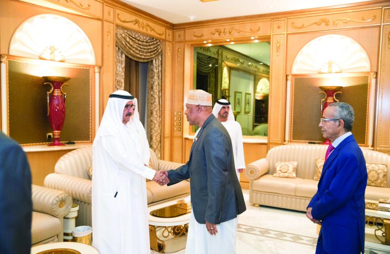 Hamdan bin Rashid receives Consuls of Arab, Islamic and foreign countries in Dubai