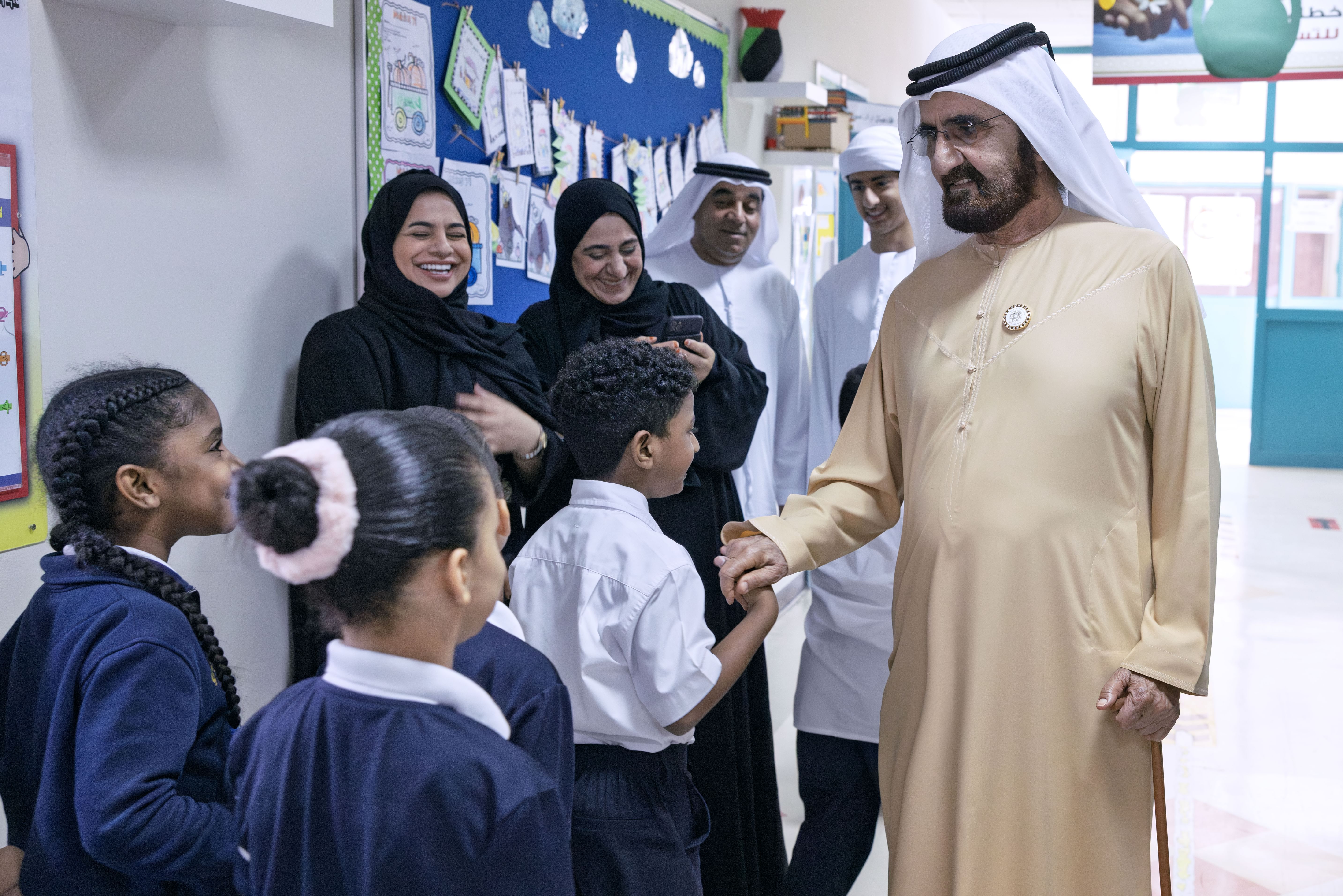Mohammed bin Rashid visits Al Ibdaa’ Model School, winner of Best School award at 8th Arab Reading Challenge