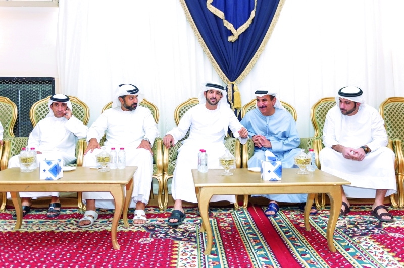 Hamdan bin Mohammed offers condolences on death of Omair Al-Falasi