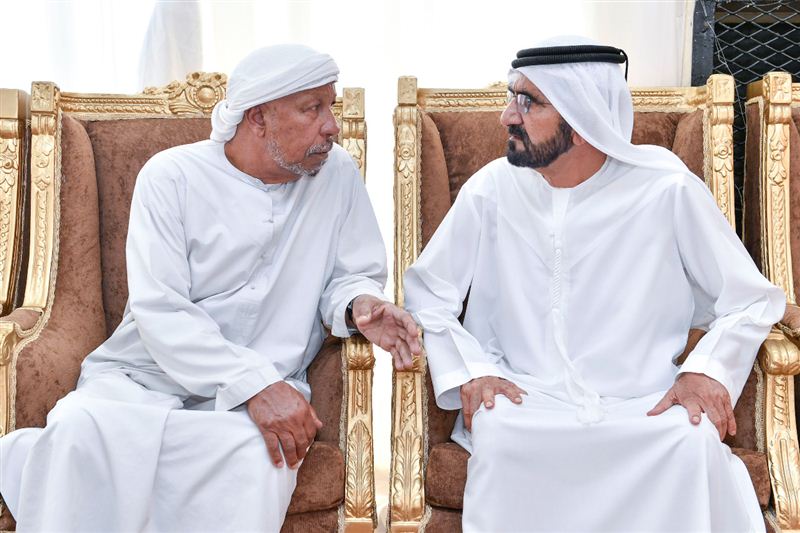 Mohammed bin Rashid offers condolences on death of Zakia bint Owaid, Sister of Juma Al Majid