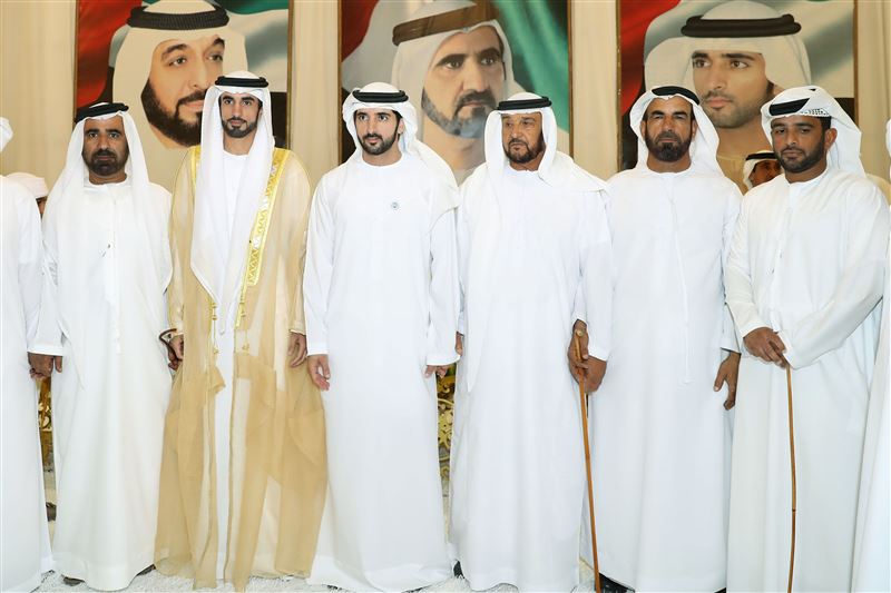 Hamdan bin Mohammed attends Al Falasi family wedding