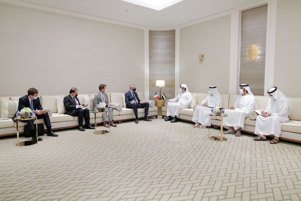 Maktoum bin Mohammed receives France’s Minister of Economy and Finance at Expo 2020