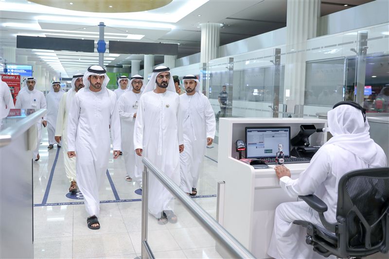 Mohammed bin Rashid inspects passenger movement at Dubai International Airport