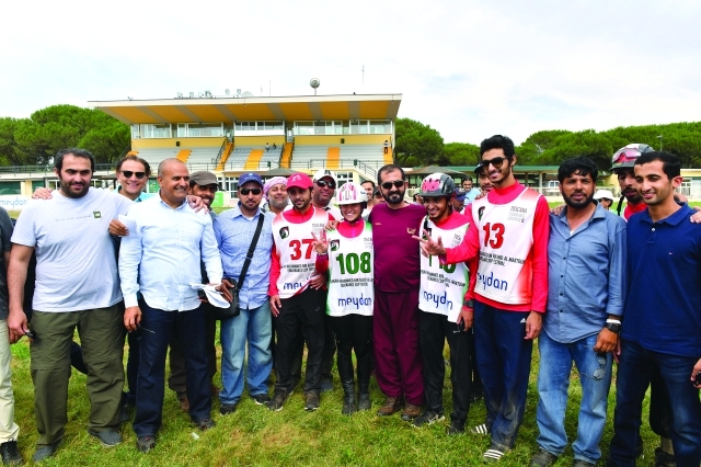Mohammed bin Rashid Al Maktoum attends the first tournament of the Mohammed bin Rashid Al Maktoum Endurance Cup in Italy 