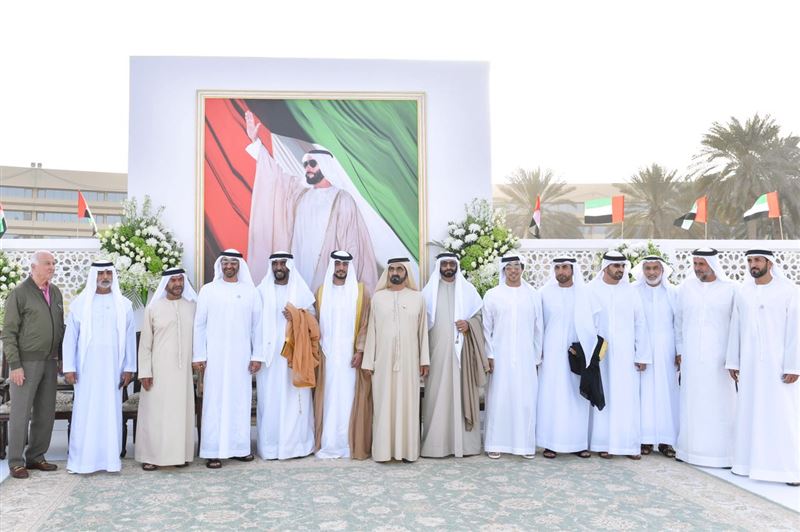 Mohammed bin Rashid and Mohammed bin Zayed attend wedding ceremony of Juma'a Ahmad Al Bawardi Al Falasi son
