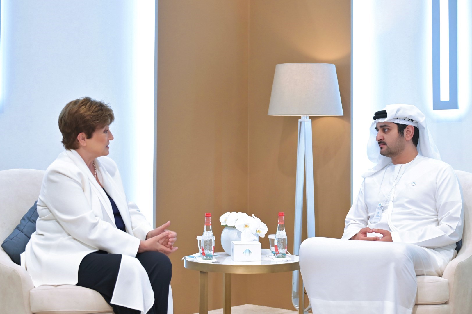 Maktoum bin Mohammed meets with IMF Managing Director