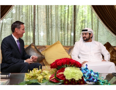 Maktoum bin Mohammed receives CEO of Marriott