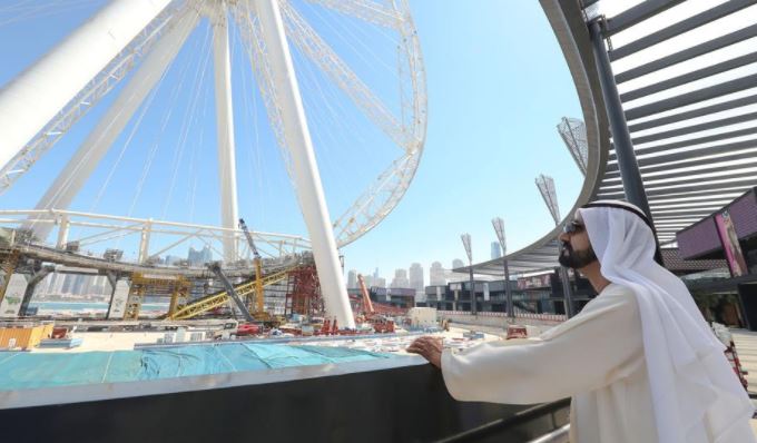 Mohammed bin Rashid visits Bluewaters island