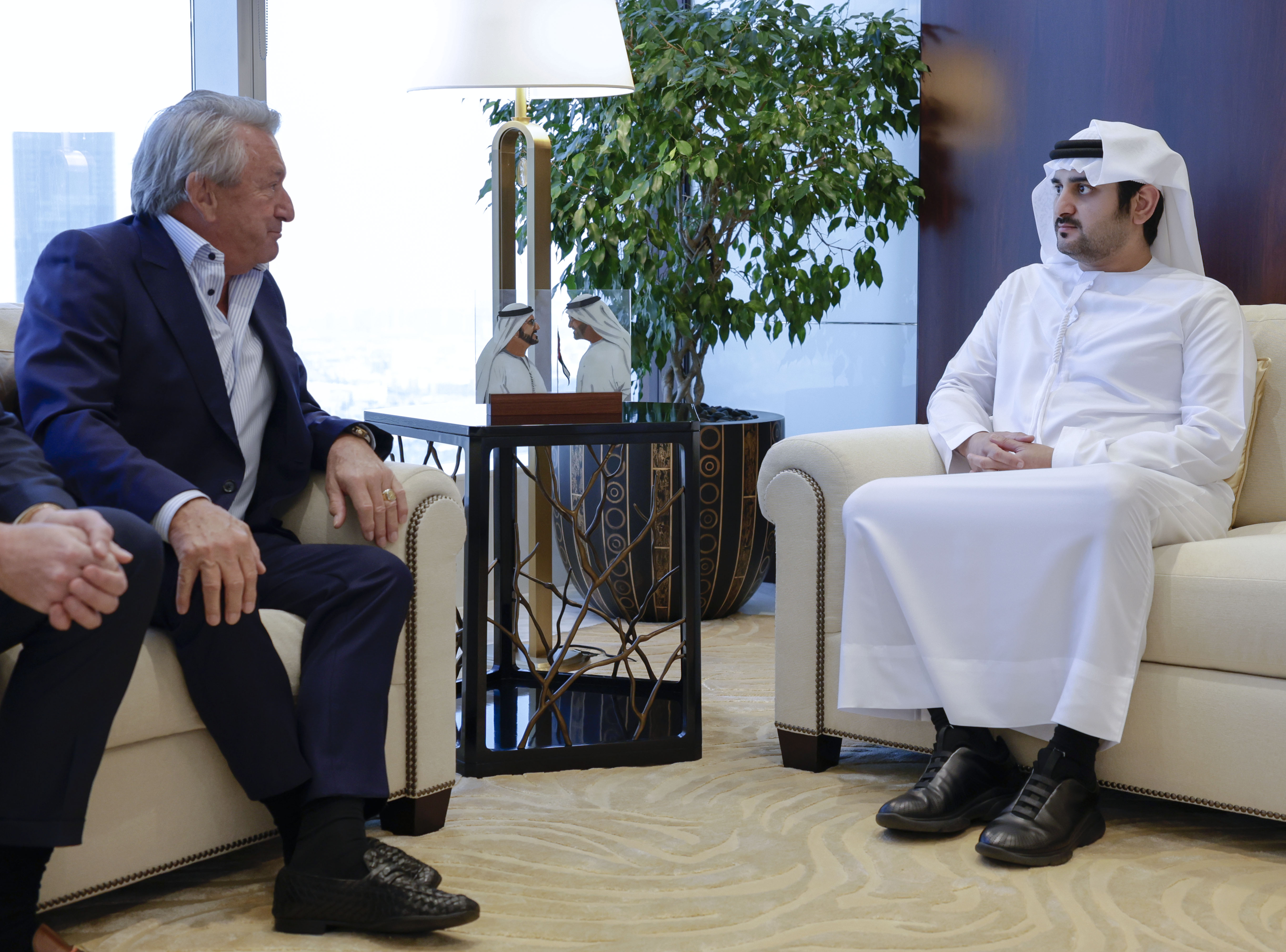 Maktoum bin Mohammed meets with Ernst Tanner, Executive Chairman of Lindt & Sprungli
