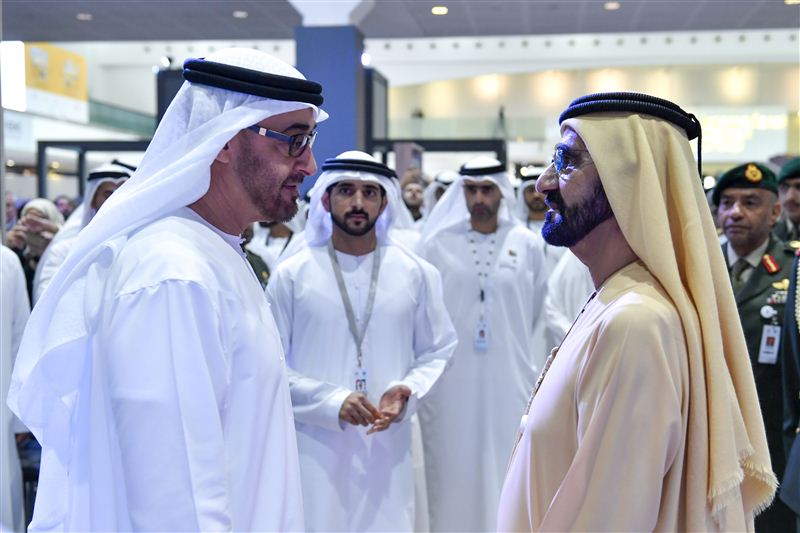 Mohammed bin Rashid meets Mohammed bin Zayed at IDEX, 2nd day