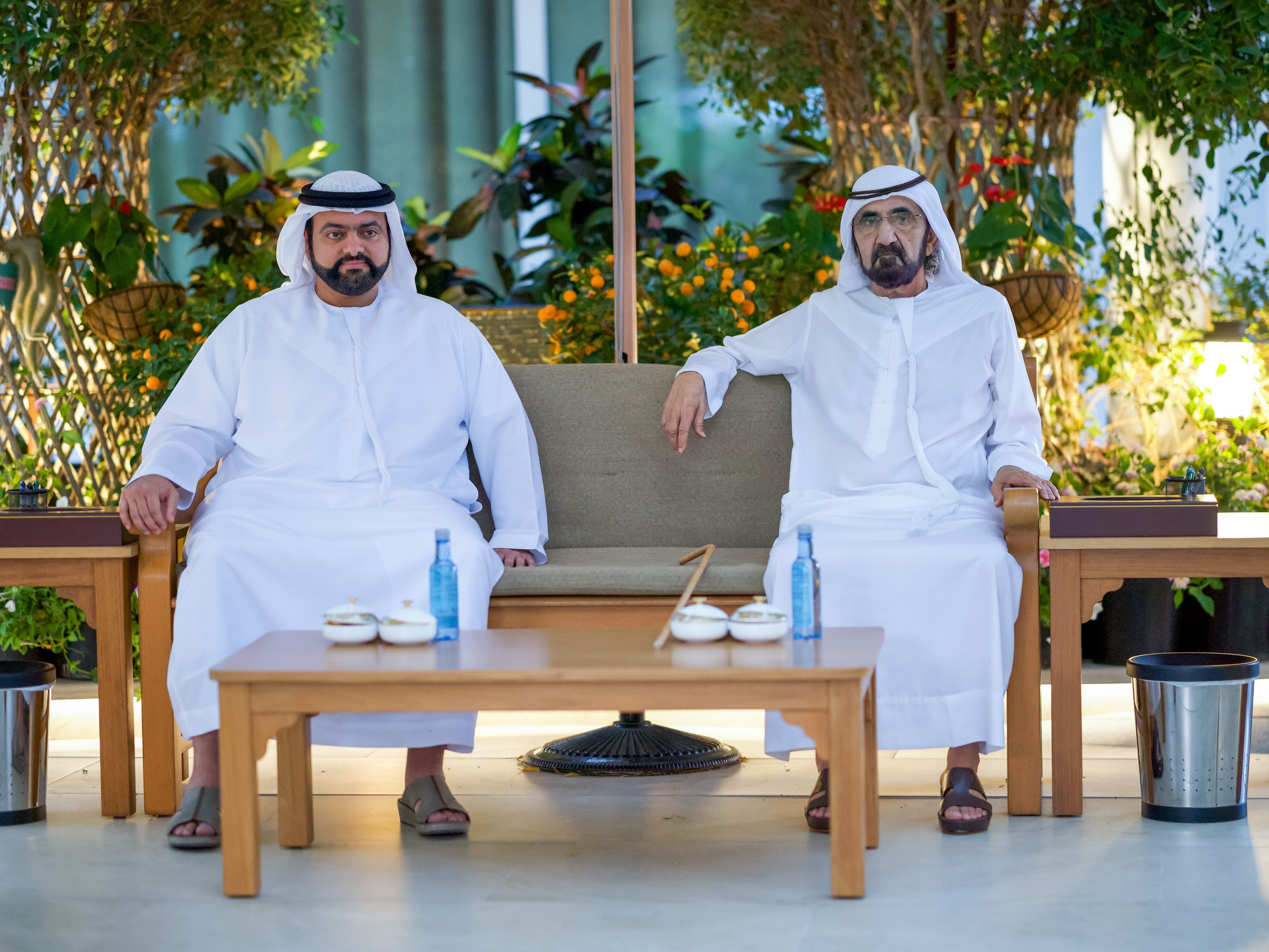 محمد بن راشد يستقبل ولي عهد الفجيرة