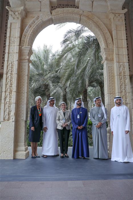 Mohammed bin Rashid and Mohammed bin Zayed attend inauguration of "Arch of Triumph" in World Government Summit