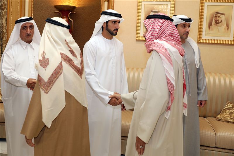 Hamdan bin Mohammed accepts condolences over death of Shaikha bint Saeed bin Maktoum Al Maktoum