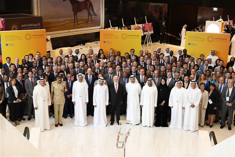 Hamdan bin Mohammed and Abdullah bin Zayed attend part of Expo 2020 Dubai Workshops