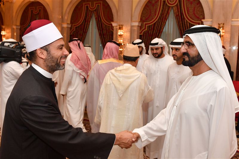Mohammed bin Rashid Receives a Host of Religious scholars, preachers and Imams