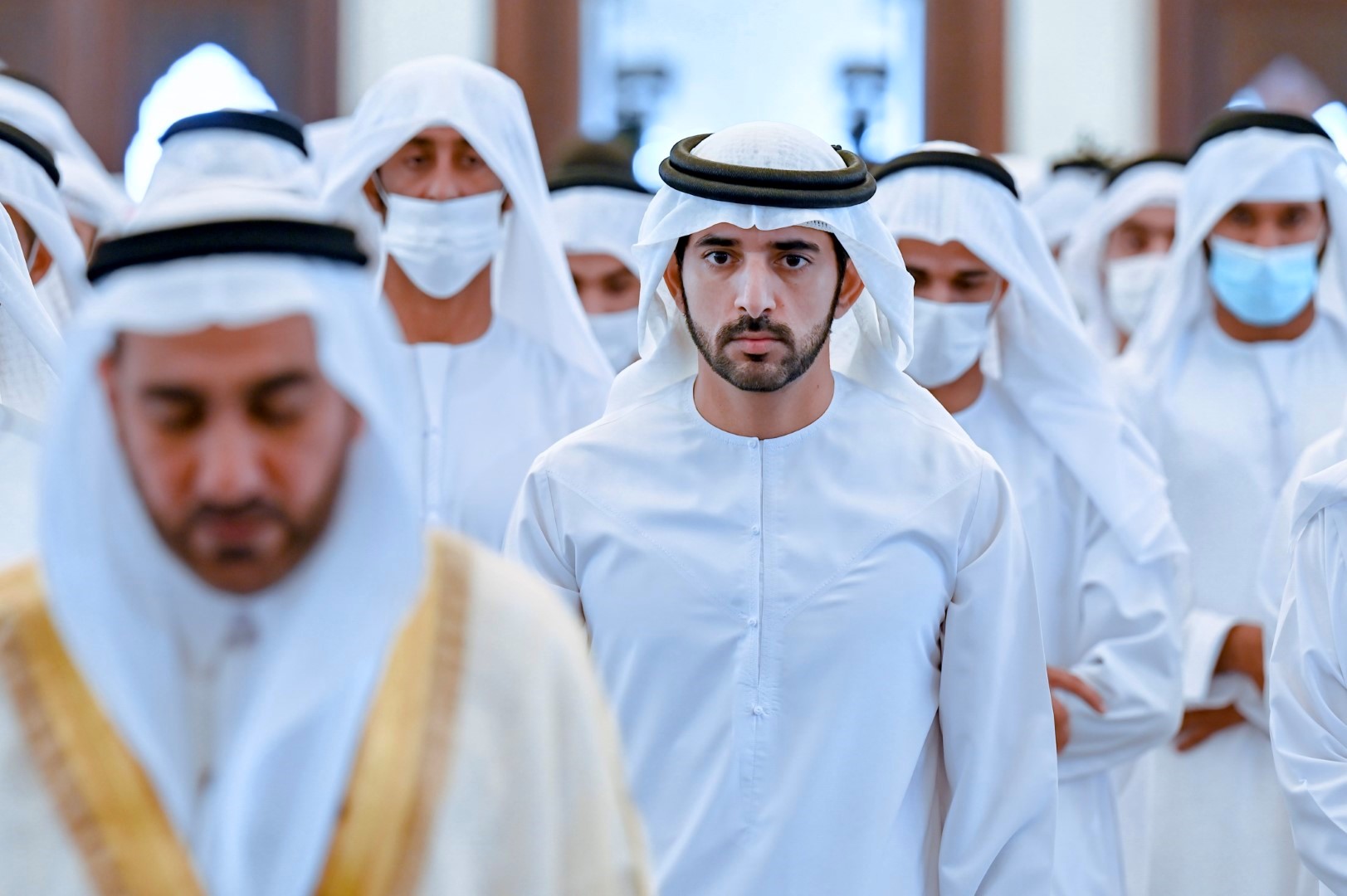 Hamdan bin Mohammed performs Eid Al Fitr prayer at Zabeel Grand Mosque