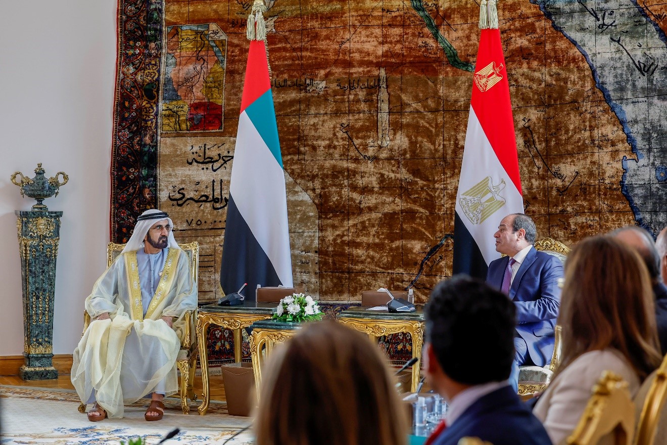 Mohammed bin Rashid meets with Egyptian President in Cairo