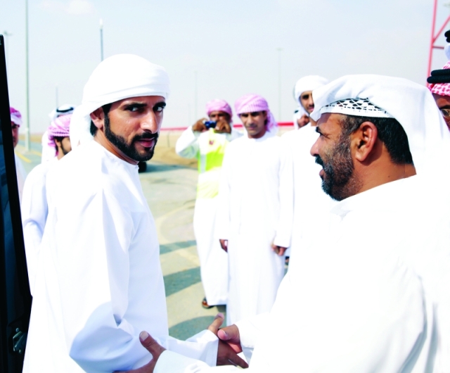 Hamdan bin Mohammed attends Al Marmoum Qualifying Race