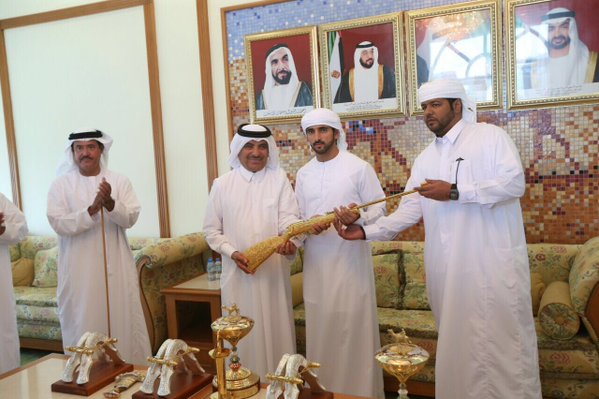 Hamdan bin Mohammed Attends the Final Day of Al Wathba Camel Races