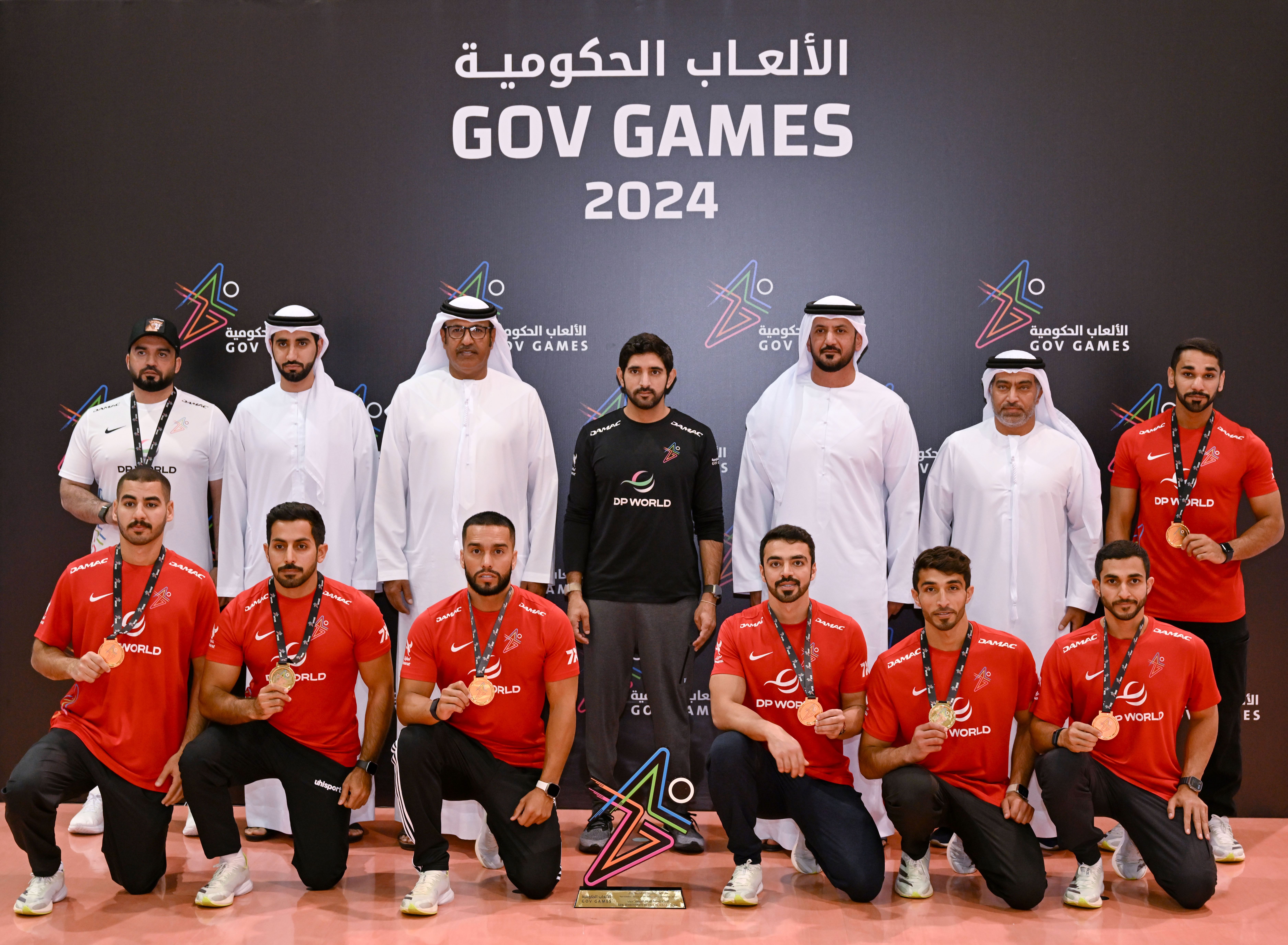 Hamdan bin Mohammed meets with winners of Gov Games 2024