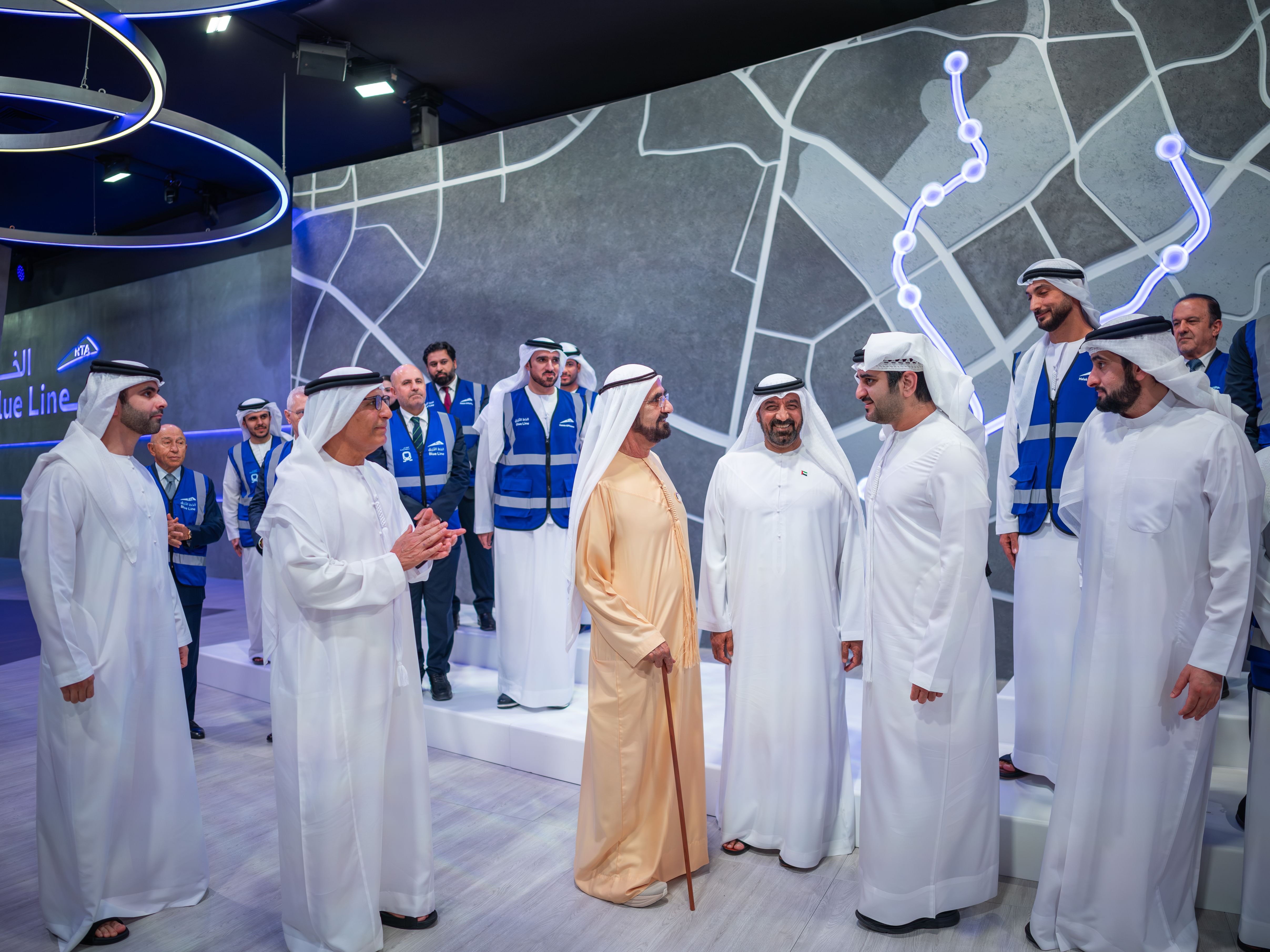 Mohammed bin Rashid launches tunnelling works for Dubai Metro Blue Line, reviews design concepts for upcoming stations