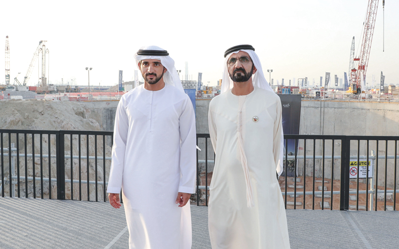 Mohammed bin Rashid reviews progress of ‘The Tower at Dubai Creek Harbour